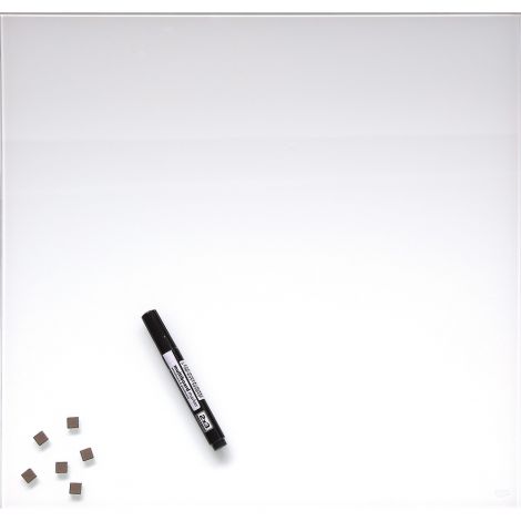 Tabla alba 45x45 cm, magnetica, din sticla securizata - imagine 9